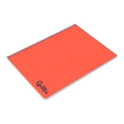 CUADERNO ESPIRAL LIDERPAPEL A4 WONDER TAPA PLASTICO 80H 90GR PAUTA ANCHA 3,5MM CON MARGEN COLOR ROJO