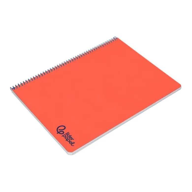 CUADERNO ESPIRAL LIDERPAPEL A4 WONDER TAPA PLASTICO 80H 90GR PAUTA ANCHA 3,5MM CON MARGEN COLOR ROJO
