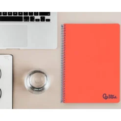 CUADERNO ESPIRAL LIDERPAPEL A4 WONDER TAPA PLASTICO 80H 90GR PAUTA ANCHA 3,5MM CON MARGEN COLOR ROJO
