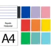 CUADERNO ESPIRAL LIDERPAPEL A4 MICRO WITTY TAPA DURA 120H 90GR HORIZONTAL 8MM 5 BANDAS 4 TALADROS COLORES SURTIDOS