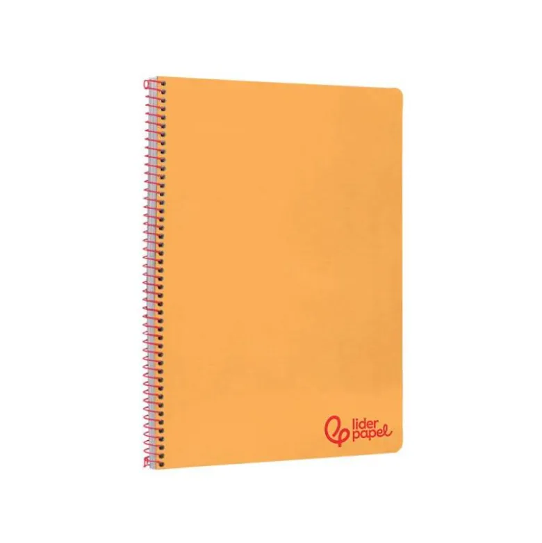 CUADERNO ESPIRAL LIDERPAPEL A4 WONDER TAPA PLASTICO 80H 90GR PAUTA ESTRECHA 2,5MM CON MARGEN COLOR NARANJA