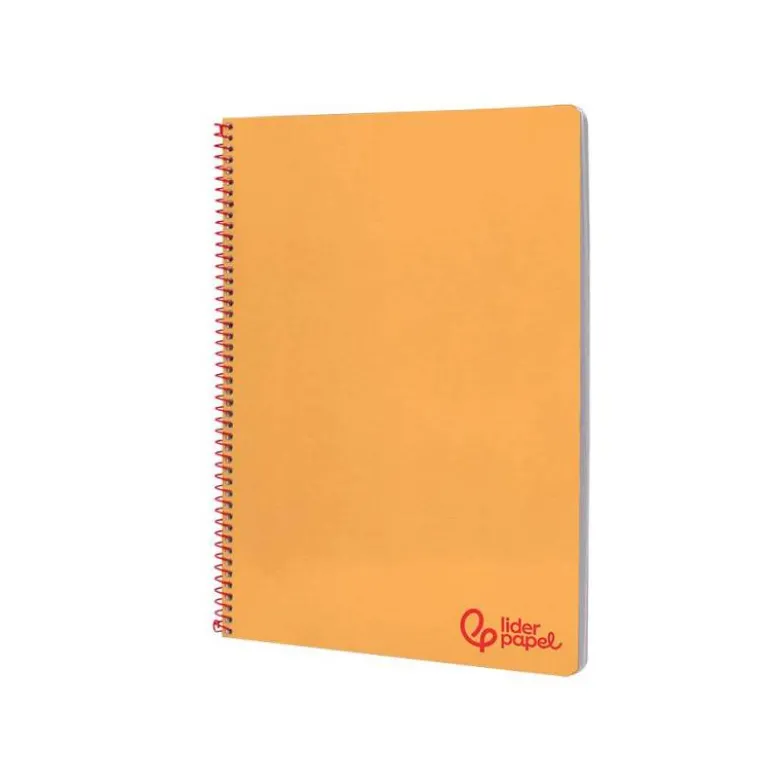 CUADERNO ESPIRAL LIDERPAPEL A4 WONDER TAPA PLASTICO 80H 90GR PAUTA ESTRECHA 2,5MM CON MARGEN COLOR NARANJA