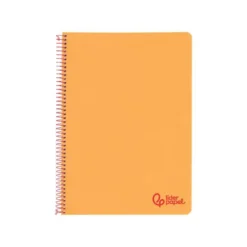 CUADERNO ESPIRAL LIDERPAPEL A4 WONDER TAPA PLASTICO 80H 90GR PAUTA ESTRECHA 2,5MM CON MARGEN COLOR NARANJA