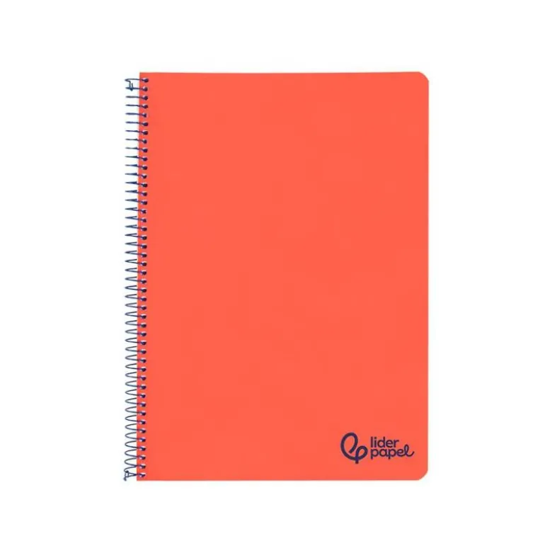 CUADERNO ESPIRAL LIDERPAPEL A4 WONDER TAPA PLASTICO 80H 90GR PAUTA ESTRECHA 2,5MM CON MARGEN COLOR ROJO