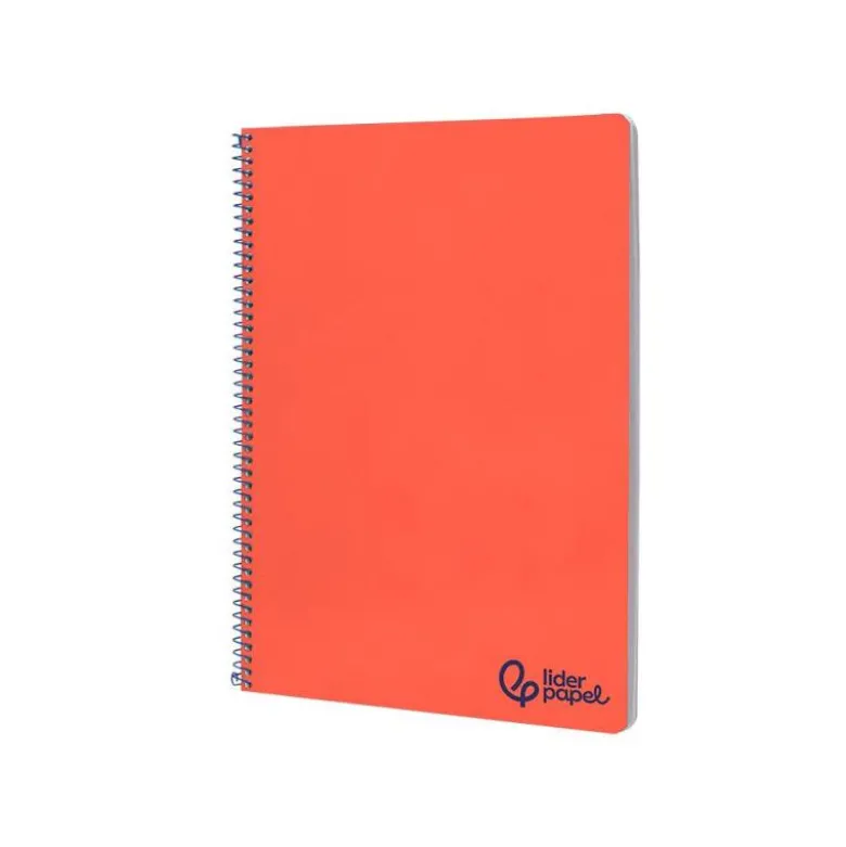 CUADERNO ESPIRAL LIDERPAPEL A4 WONDER TAPA PLASTICO 80H 90GR PAUTA ESTRECHA 2,5MM CON MARGEN COLOR ROJO