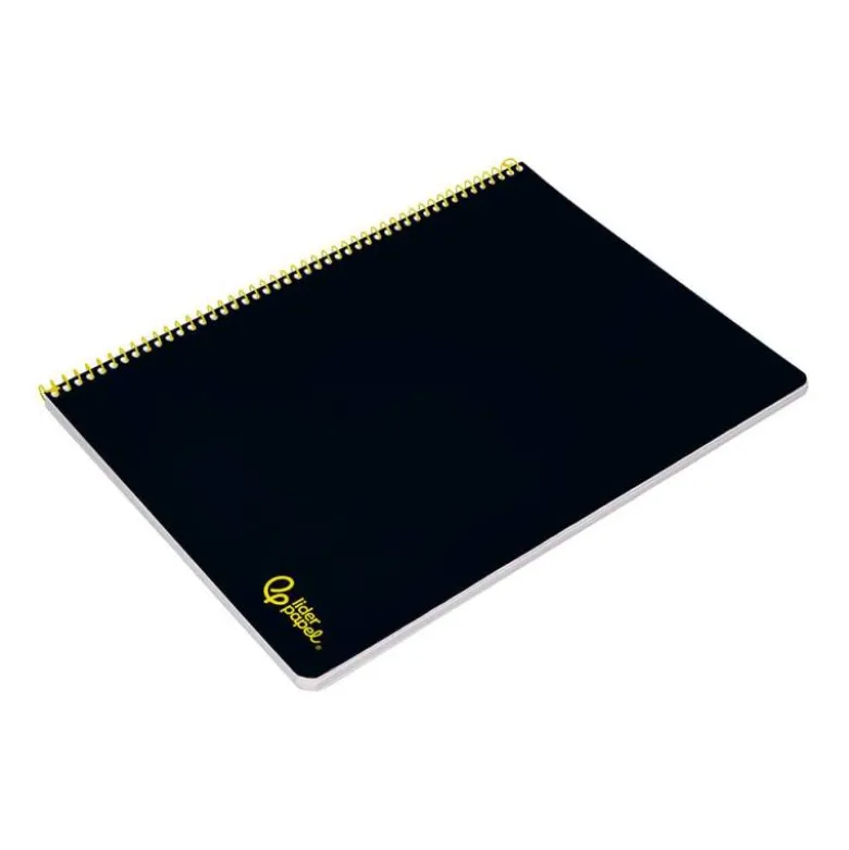 CUADERNO ESPIRAL LIDERPAPEL DIN A4 SMART TAPA BLANDA 80H 75GR RAYADO HORIZONTAL CON MARGEN COLOR NEGRO