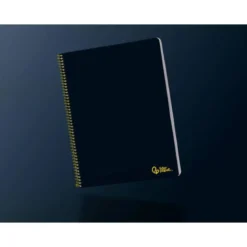 CUADERNO ESPIRAL LIDERPAPEL DIN A4 SMART TAPA BLANDA 80H 75GR RAYADO HORIZONTAL CON MARGEN COLOR NEGRO