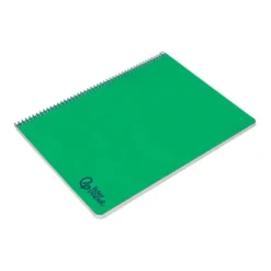 CUADERNO ESPIRAL LIDERPAPEL A4 WONDER TAPA PLASTICO 80H 90GR RAYADO HORIZONTAL CON MARGEN COLOR VERDE OSCURO