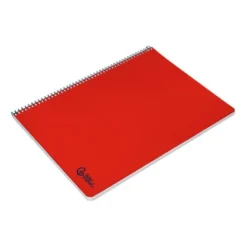 CUADERNO ESPIRAL LIDERPAPEL DIN A4 SMART TAPA BLANDA 80H 75GR PAUTA 2,5MM CON MARGEN COLOR ROJO