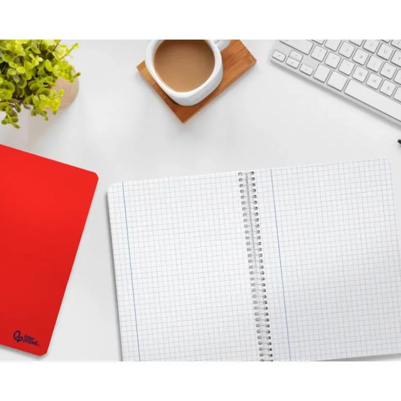 CUADERNO ESPIRAL LIDERPAPEL DIN A5 SMART TAPA BLANDA 80H 75GR CUADRO 6MM CON MARGEN COLORES SURTIDOS