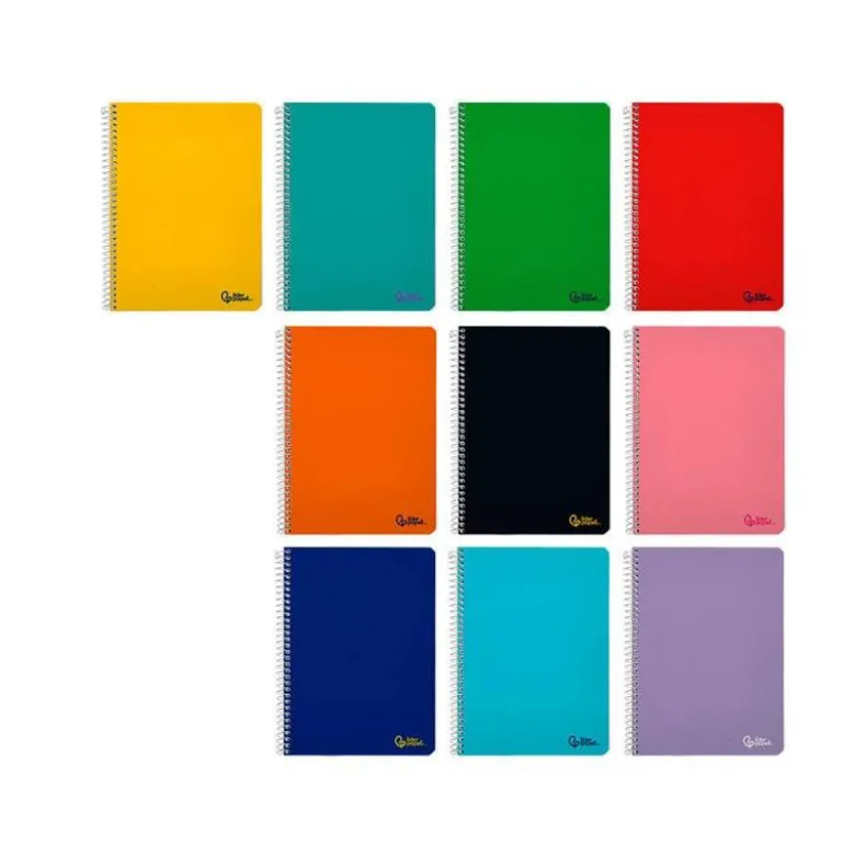CUADERNO ESPIRAL LIDERPAPEL DIN A5 SMART TAPA BLANDA 80H 75GR CUADRO 6MM CON MARGEN COLORES SURTIDOS