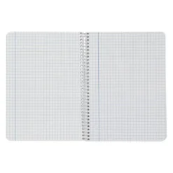 CUADERNO ESPIRAL LIDERPAPEL DIN A5 SMART TAPA BLANDA 80H 75GR CUADRO 6MM CON MARGEN COLORES SURTIDOS