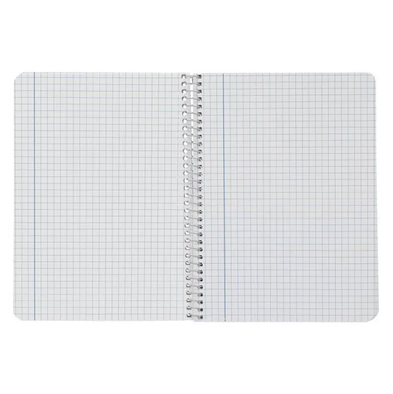 CUADERNO ESPIRAL LIDERPAPEL DIN A5 SMART TAPA BLANDA 80H 75GR CUADRO 6MM CON MARGEN COLORES SURTIDOS