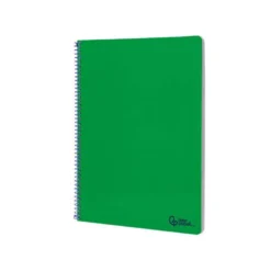 CUADERNO ESPIRAL LIDERPAPEL DIN A4 SMART TAPA BLANDA 80H 75GR PAUTA 3,5MM CON MARGEN COLOR VERDE