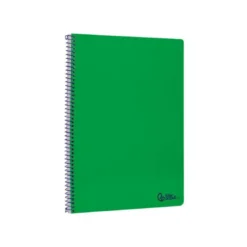 CUADERNO ESPIRAL LIDERPAPEL DIN A4 SMART TAPA BLANDA 80H 75GR PAUTA 3,5MM CON MARGEN COLOR VERDE