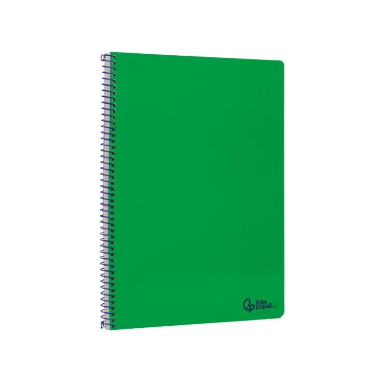 CUADERNO ESPIRAL LIDERPAPEL DIN A4 SMART TAPA BLANDA 80H 75GR PAUTA 3,5MM CON MARGEN COLOR VERDE