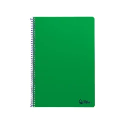 CUADERNO ESPIRAL LIDERPAPEL DIN A4 SMART TAPA BLANDA 80H 75GR PAUTA 3,5MM CON MARGEN COLOR VERDE
