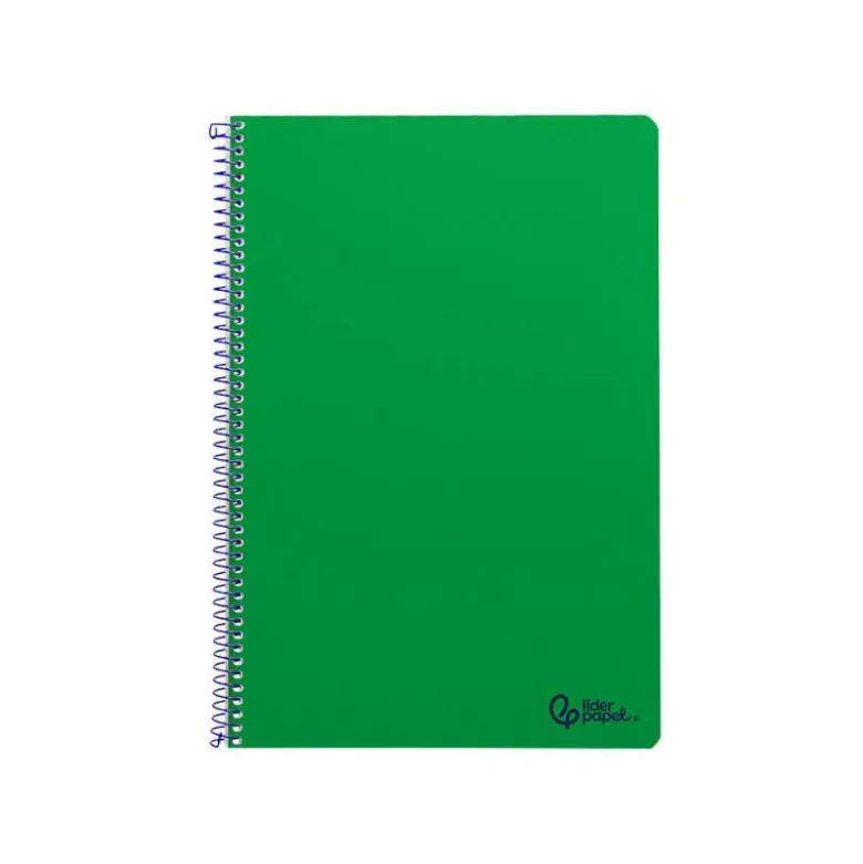 CUADERNO ESPIRAL LIDERPAPEL DIN A4 SMART TAPA BLANDA 80H 75GR PAUTA 3,5MM CON MARGEN COLOR VERDE