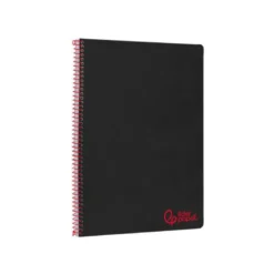 CUADERNO ESPIRAL LIDERPAPEL A4 WONDER TAPA PLASTICO 80H 90GR PAUTA ESTRECHA 2,5MM CON MARGEN COLOR NEGRO