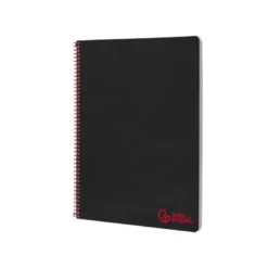 CUADERNO ESPIRAL LIDERPAPEL A4 WONDER TAPA PLASTICO 80H 90GR PAUTA ESTRECHA 2,5MM CON MARGEN COLOR NEGRO