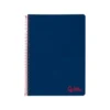 CUADERNO ESPIRAL LIDERPAPEL A4 WONDER TAPA PLASTICO 80H 90GR RAYADO HORIZONTAL CON MARGEN COLOR AZUL MARINO