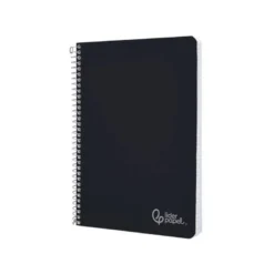 CUADERNO ESPIRAL LIDERPAPEL DIN A5 WITTY TAPA DURA 80H 90GR CUADRO 4MM CON MARGEN COLOR NEGRO
