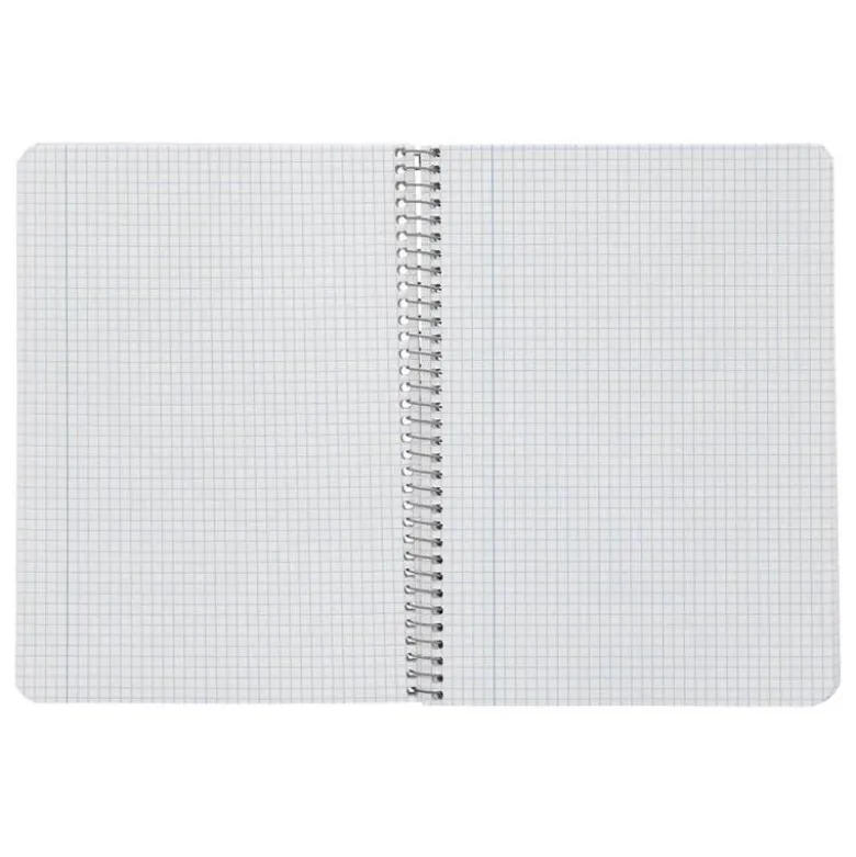 CUADERNO ESPIRAL LIDERPAPEL DIN A5 WITTY TAPA DURA 80H 90GR CUADRO 4MM CON MARGEN COLOR NEGRO