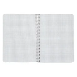 CUADERNO ESPIRAL LIDERPAPEL DIN A4 SMART TAPA BLANDA 80H 75GR CUADRO 5 MM CON MARGEN COLORES SURTIDOS