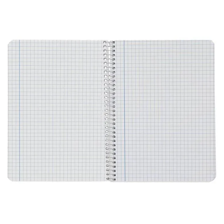 CUADERNO ESPIRAL LIDERPAPEL DIN A5 WITTY TAPA DURA 80H 90GR CUADRO 6MM CON MARGEN COLORES SURTIDOS