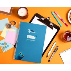 CUADERNO ESPIRAL LIDERPAPEL DI N A4 PAUTAGUIA TAPA BLANDA 80H 75 GR CUADRO PAUTADO 5MM COLOR AZUL