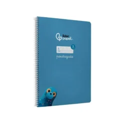 CUADERNO ESPIRAL LIDERPAPEL DI N A4 PAUTAGUIA TAPA BLANDA 80H 75 GR CUADRO PAUTADO 5MM COLOR AZUL