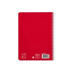 CUADERNO ESPIRAL LIDERPAPEL DI N A5 PAUTAGUIA TAPA BLANDA 40H 75 GR CUADRO PAUTADO 2,5MM COLOR ROJO