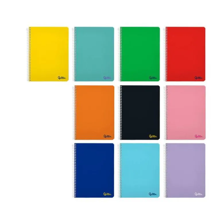 CUADERNO ESPIRAL LIDERPAPEL DIN A5 SMART TAPA BLANDA 80H 75GR RAYADO MONTESSORI 5MM COLORES SURTIDOS