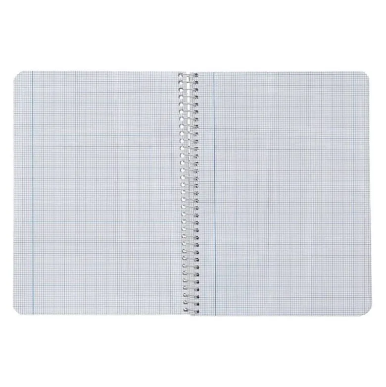CUADERNO ESPIRAL LIDERPAPEL DIN A5 SMART TAPA BLANDA 80H 75GR MILIMETRADO 2MM COLORES SURTIDOS