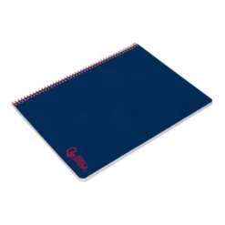 CUADERNO ESPIRAL LIDERPAPEL A4 WONDER TAPA PLASTICO 80H 90GR PAUTA ANCHA 3,5MM CON MARGEN COLOR AZUL MARINO