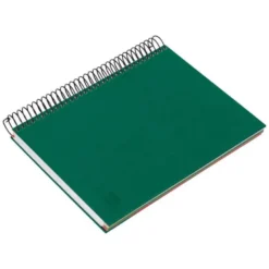 CUADERNO ESPIRAL LIDERPAPEL A5 MICRO PAPERCOAT TAPA FORRADA 140H 75 GR CUADRO5MM 5 BANDAS 6 TALADROS VERDE