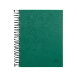 CUADERNO ESPIRAL LIDERPAPEL A5 MICRO PAPERCOAT TAPA FORRADA 140H 75 GR CUADRO5MM 5 BANDAS 6 TALADROS VERDE