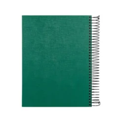 CUADERNO ESPIRAL LIDERPAPEL A5 MICRO PAPERCOAT TAPA FORRADA 140H 75 GR CUADRO5MM 5 BANDAS 6 TALADROS VERDE