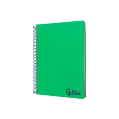 CUADERNO ESPIRAL LIDERPAPEL A7 MICRO WONDER TAPA PLASTICO 100H 90GR CUADRO 5MM 4 BANDAS COLOR VERDE OSCURO