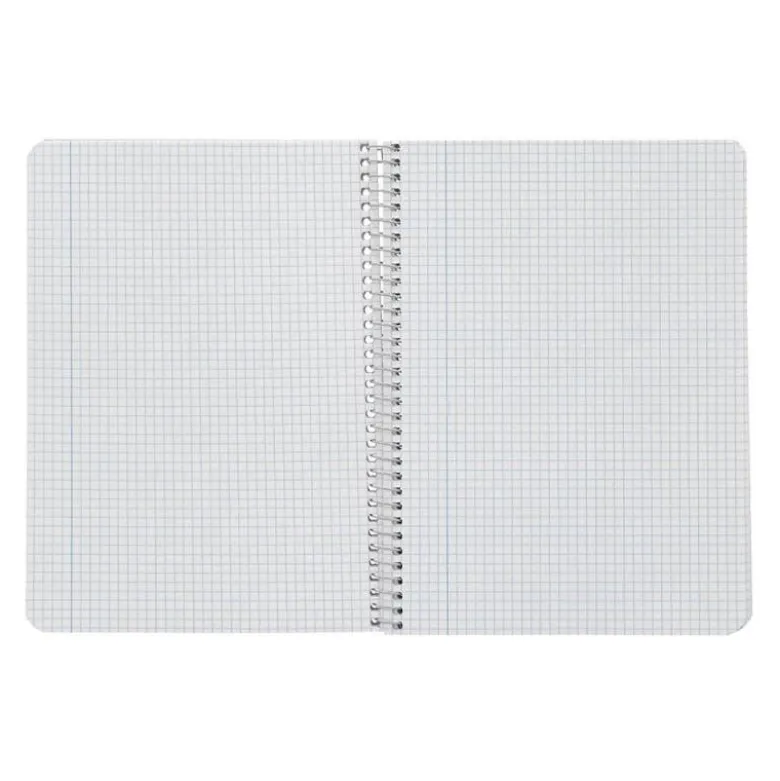 CUADERNO ESPIRAL LIDERPAPEL DIN A5 WITTY TAPA DURA 80H 90GR CUADRO 5MM CON MARGEN COLORES SURTIDOS