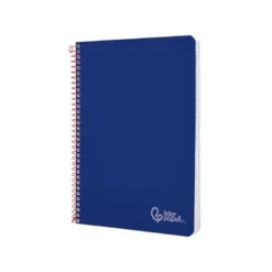CUADERNO ESPIRAL LIDERPAPEL DIN A4 WITTY TAPA DURA 80H 90GR RAYADO HORIZONTAL CON MARGEN COLOR AZUL OSCURO