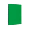 CUADERNO ESPIRAL LIDERPAPEL DIN A4 SMART TAPA BLANDA 80H 75GR PAUTA 2,5MM CON MARGEN COLOR VERDE
