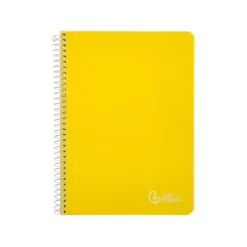 CUADERNO ESPIRAL LIDERPAPEL DIN A4 WITTY TAPA DURA 80H 90GR RAYADO HORIZONTAL CON MARGEN COLOR AMARILLO