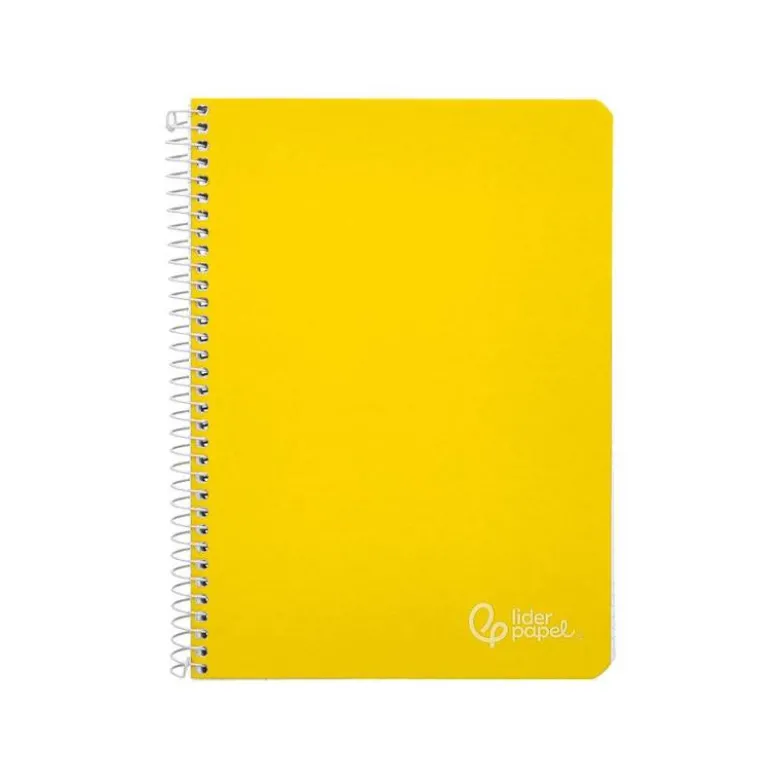 CUADERNO ESPIRAL LIDERPAPEL DIN A4 WITTY TAPA DURA 80H 90GR RAYADO HORIZONTAL CON MARGEN COLOR AMARILLO