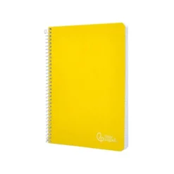CUADERNO ESPIRAL LIDERPAPEL DIN A4 WITTY TAPA DURA 80H 90GR RAYADO HORIZONTAL CON MARGEN COLOR AMARILLO