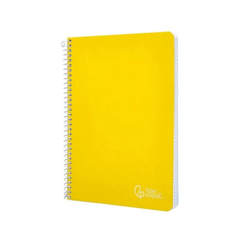 CUADERNO ESPIRAL LIDERPAPEL DIN A4 WITTY TAPA DURA 80H 90GR RAYADO HORIZONTAL CON MARGEN COLOR AMARILLO
