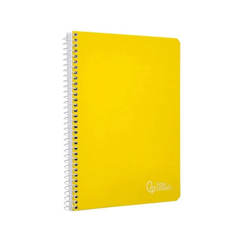 CUADERNO ESPIRAL LIDERPAPEL DIN A4 WITTY TAPA DURA 80H 90GR RAYADO HORIZONTAL CON MARGEN COLOR AMARILLO