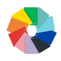 CUADERNO ESPIRAL LIDERPAPEL A5 MICRO WITTY TAPA DURA 120H 90GR CUADRO 5MM 5 BANDAS 6 TALADROS COLORES SURTIDOS