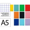 CUADERNO ESPIRAL LIDERPAPEL DIN A5 SMART TAPA BLANDA 80H 75GR CUADRO 8MM CON MARGEN COLORES SURTIDOS