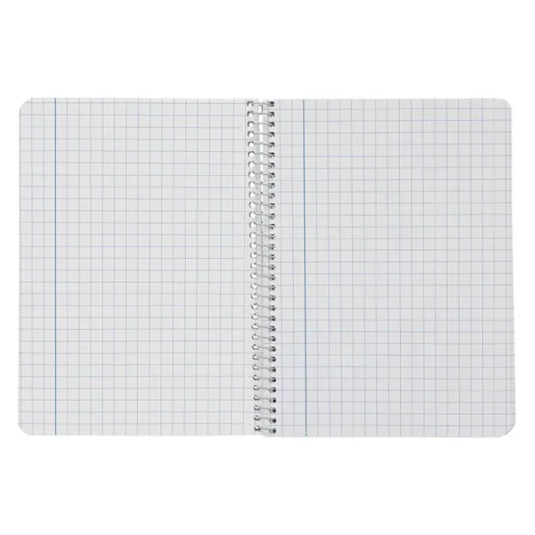 CUADERNO ESPIRAL LIDERPAPEL DIN A5 SMART TAPA BLANDA 80H 75GR CUADRO 8MM CON MARGEN COLORES SURTIDOS